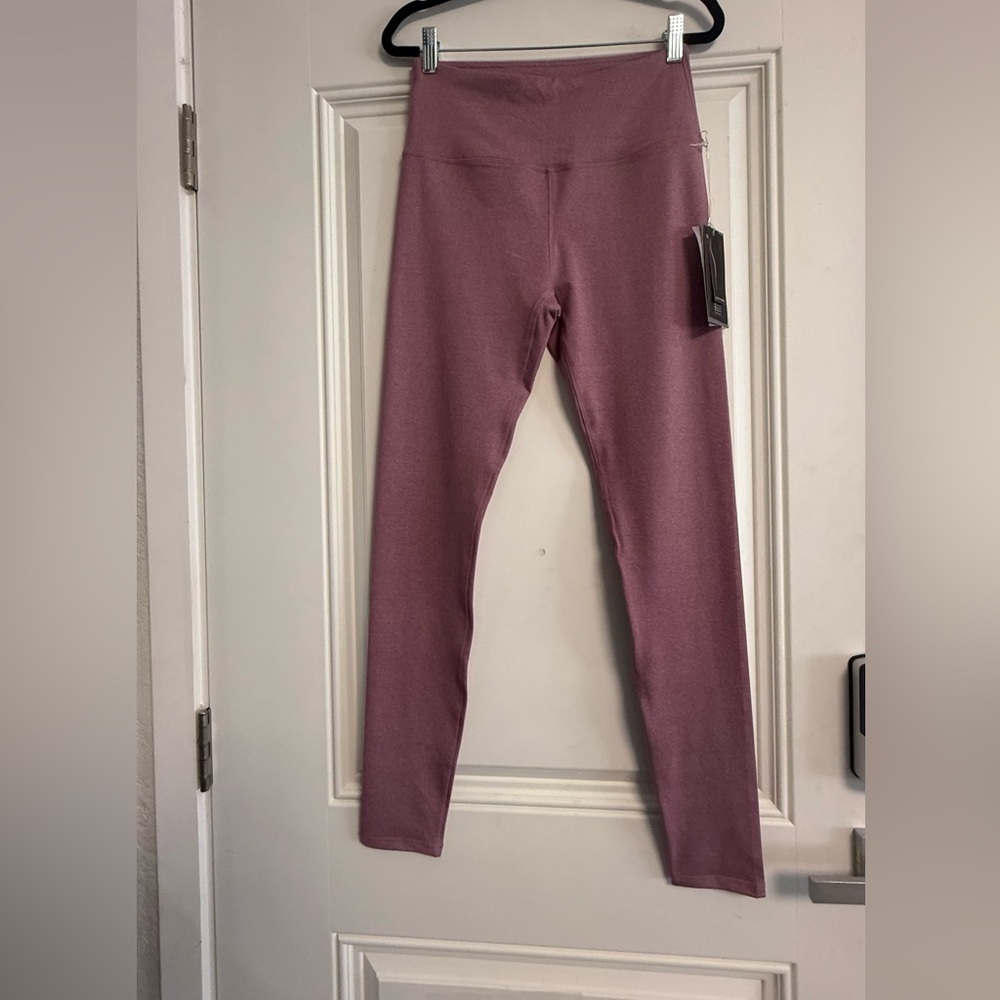 New Kyodan Yoga High-Rise Slimming Leggings in Heathered Mauve - Picture 3 of 10